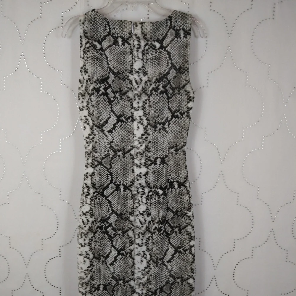 Fitted snakeskin print dress